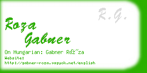 roza gabner business card